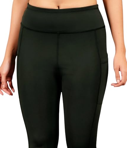 Image of NINQ high Waist Women Gym Compression Pants for Workout with Pocket, Yoga & Exercise, Active Wear Legging Sports Tights Trousers with Comfortable Fit for Running, Jogging & Training