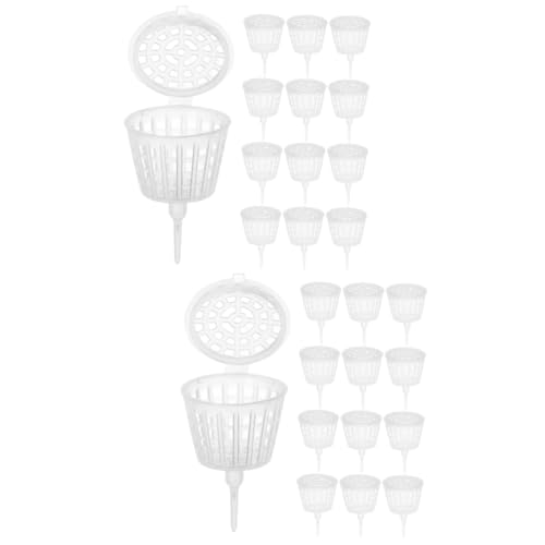 Milisten 60 Piezas Caja de Fertilizante Inoxidable con Tapa Transparente Reutilizable y Resistente para Bonsáis Suculentas y Plantas Fácil Inserción Tierra para Abono