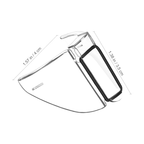 Image of UKCOCO 2 Pairs Clip-on Side Shields for Safety Glasses, Transparent Black Safety Glasses Side Shields Compatible with Medium to Large Frames
