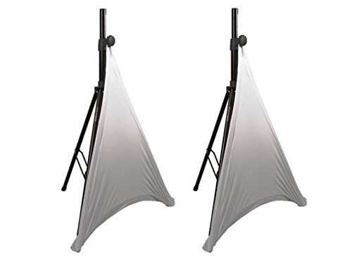 2 x American Audio Altavoz Trípode Soporte para disco DJ decoración lugar de tul de color blanco
