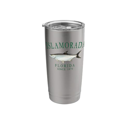Islamorada Florida Tarpon Fishing Since 1870 Arched Green Stainless Steel