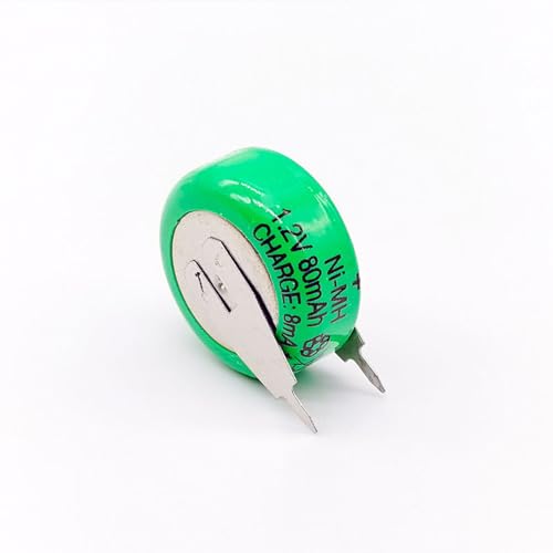 2 PCS 1.2V 80mAH Batería Recargable Ni-MH para Alarma miniatura 4