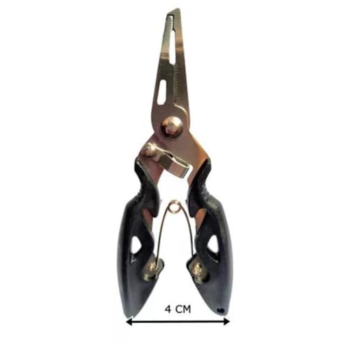 Alicate Pesca Multifuncional Em Aço Inox Corte Anzol 13cm Tira Anzol Peixe Pesca Garateia Premium Sh