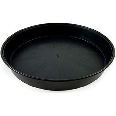 Muddy Hands Heavy Duty Black Round Plastic Plant Pot Saucer Planter Water Drip Tray Base Plate (2, 50cm) Cover