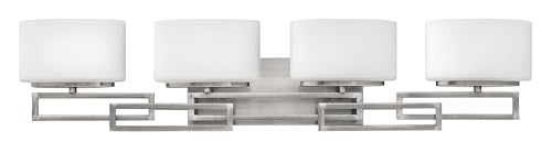 Hinkley Lanza Collection Contemporary Modern Four Light 240W G9 Bathroom Vanity Fixture, Antique Nickel -  5104AN