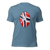 Casper Ruud Tennis Norway Flag Racquet Silhouette Unisex Cotton Short Sleeve Shirt