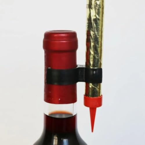 HEANUJJ 黒プラ製 ワインボトル用ホルダークリップ 20個セット 変形しにくく 多くのワインボトルに対応 クリスマスパーティーや新年会に最適な [5]