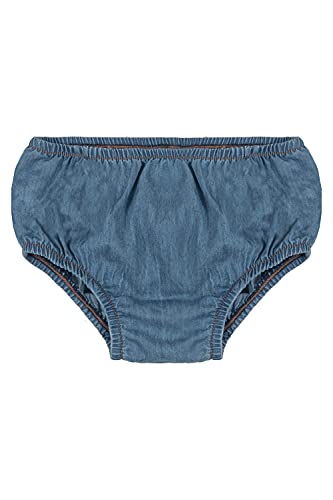 Conjunto Infantil Bata e Calcinha em Jeans bebê-meninas Up Baby, Azul, M, 6-9 Meses