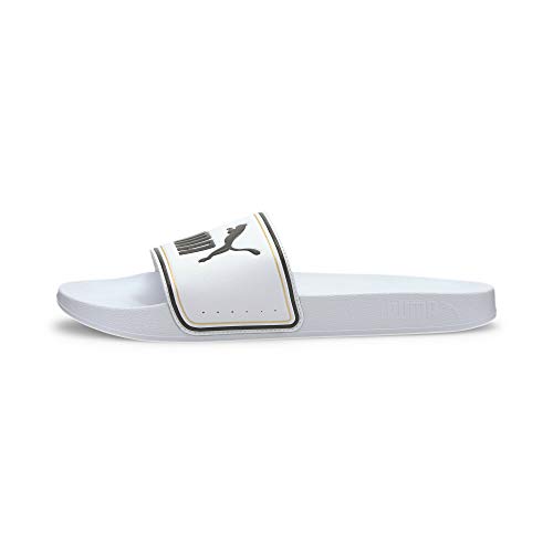 PUMA Unisex Leadcat FTR Slide Sandal, White Team Gold Black, 4 UK