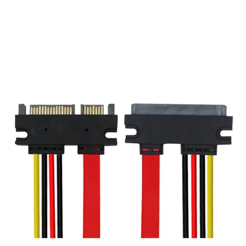Cable Extensor SATA 7+15 22 Pin 30cm a 50cm Rojo miniatura 3