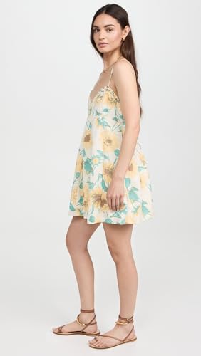 Free People Altura feminina estampada Mini, Combo de girassol pálido, PP