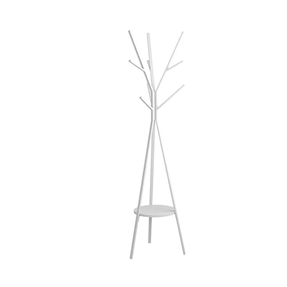 Zyyanshop White Coat Rack Tree Coat Rack Stand Display Metal Hat Hanger Garment Storage Holder