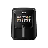 EVVO Freidora Sin Aceite Tasty Fryer Advance 8L - Air Fryer con 2000W, Tecnología Dual Resistencia, Panel Táctil, Multifunción, Temporizador, Apagado Automático, Acero Inox, Antiadherente