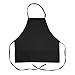 6 Pack - Black Adjustable Bib Apron - 3 Pocket
