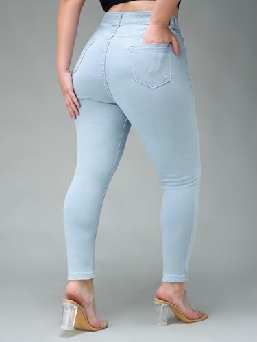 Image of Miss Chase A+ Women's Bootcut High Rise Regular Length Stretchable Denim Jeans