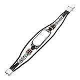 Ceinture de poignet créative : 1 bracelet rétro en métal avec perles, compatible avec 6