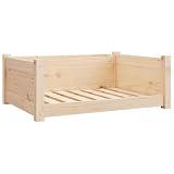vidaXL Hundebett 75,5x55,5x28cm Massivholz Kiefer Hundekorb Hundesofa Tierbett