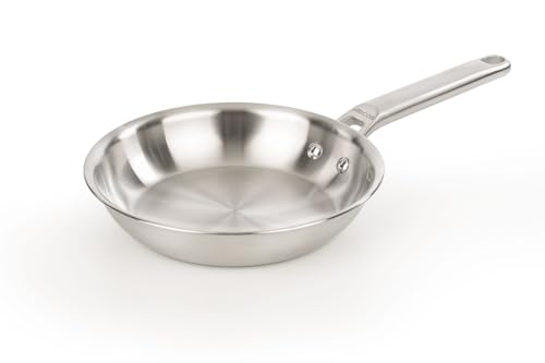 Arcos Sartén Acero Inoxidable Tricapa 20 cm - Libre de PFAS, Sin Antiadhesivo, Base de Inducción - Cocina Saludable y Segura, Compatible con Horno y Lavavajillas