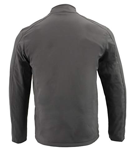 Image of Nexgen Heat Men's Standard MPM111762SET Zipper Front Heated Soft Shell Jacket (US, Alpha, Small, Regular, Regular, Grey)