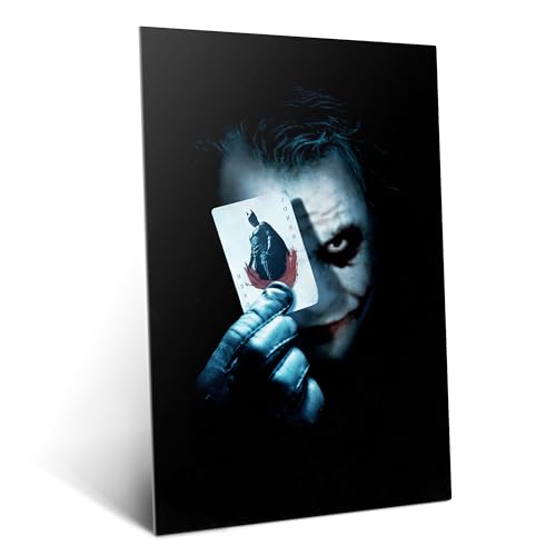 Displate Officiel DC Comics Poster Métallique Fixation Magnétique Licence Officielle Image Affiche de Haute Qualité The Dark Knight - Joker with Batman card...