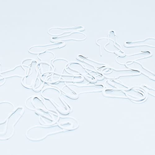 200pcs Safety Pins Assorted Small Clothes Gourd Pins 21 mm for Art Craft Sewing Jewelry Making Home Office White