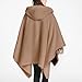 CUBRIDGE Wearable Blanket Hoodie for Adult, Extra Soft Loose Flannel Sweatshirts, One Size Fits All, TV Wrap Blanket, Brown
