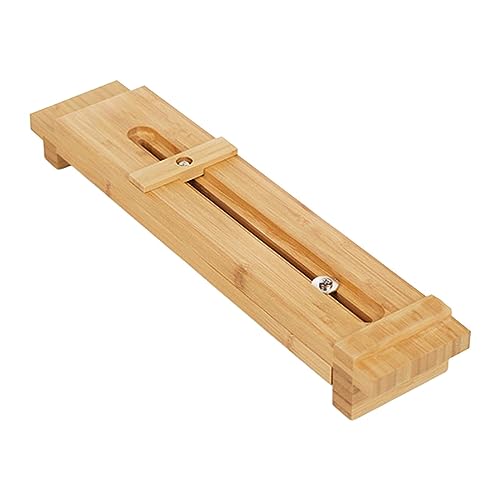 Adjustable Whetstone Holder Sink Bridge Grindstone Holder Kitchen Sink Bamboo Wood Adjustable Expandable Oil Stones Rack for Butcher Chef