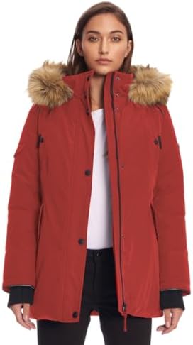 Alpine North Women's ALPINE NORTH WOMENS VEGAN DOWN PARKA WINTER JACKET PLUS Down Alternative Coat