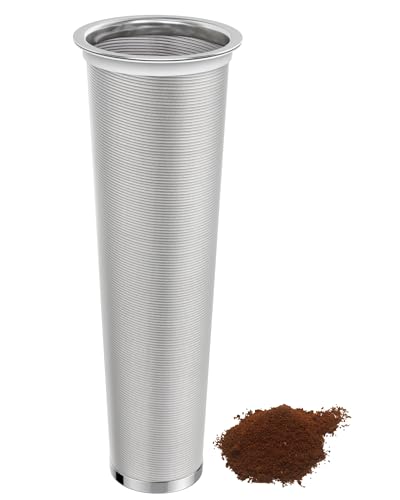 Cold Brew Strainer for 64oz Wide Mouth Mason Jars - 100-Micron Fine Mesh Reusable 304 Stainless Steel Coffee Cold Brew Filter with Sealing Ring for Cold Brew Coffee Maker Tea Infuser