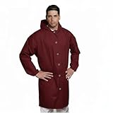 camice da lavoro uomo con cappuccio a scomparsa, per macelleria e trasporto carni, vari colori, made in italy (bordo', taglia unica)