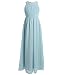 FAIRY COUPLE Girl's Round Neckline Ruched Bust Flower Girl Party Dress K0151