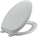 KOHLER K-4713-95 French Curve Quiet-Close with Grip-Tight Bumpers Elongated Toilet Seat, Ice Grey