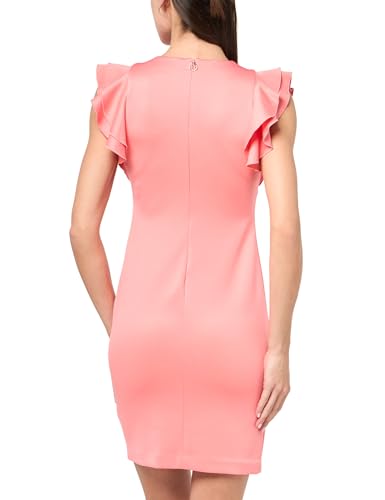 Image of Tommy Hilfiger Womens Polyester Spandex Pattern Sheath Midi Layered Dress