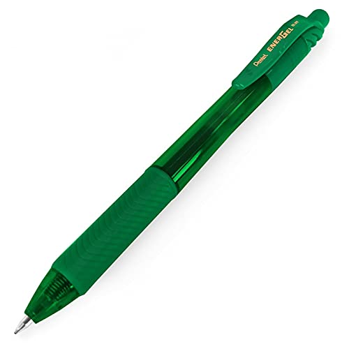 Bolígrafo Pentel EnerGel X BL107 retráctil verde 0.7mm pack x3