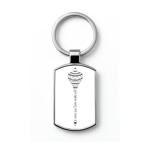 Image of Stylish Metal Keychains with Permanent Glossy Print - Inspirational Quotes & Spiritual Designs - Perfect Key chains for loved ones, Personal Use, Gifts & Return Gifts