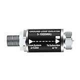 Ground Loop Isolator - Cable TV Audio Isolation Transformer,Hum Buzz TV/Noise Eliminator
