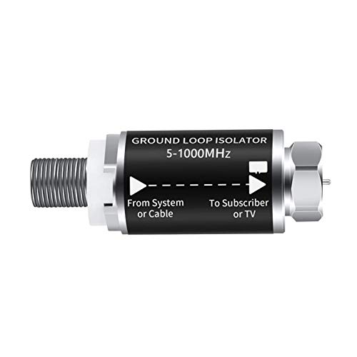 Ground Loop Isolator - Cable TV Audio Isolation Transformer,Hum Buzz TV/Noise Eliminator
