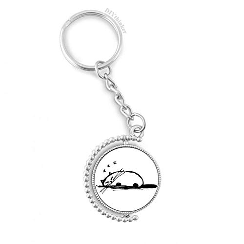 Key Ring Chain Chat Lourd rotatif fini les clés emmêlées 3,5"