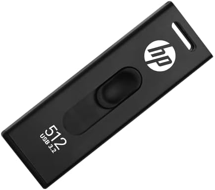 HP x911w USB SSD 3.2 Flash Drive 512GB, 410MB/s Read Speed, 300MB/s Write Speed, Push and Pull design