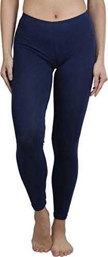 Image of ToBeInStyle Women's Skinny Fit Cotton Full Length Leggings Tights - Regular and Plus Sizes