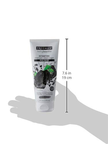 Freeman Beauty Feeling Beautiful Detoxifying Charcoal & Black Sugar Mud Mask Full Size Tube 175ml - Image 9