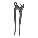 Marycrafts Buffalo Horn Hair Fork Hair Pin Hairpin Hair Accessories Cat Kitty Handmade Black