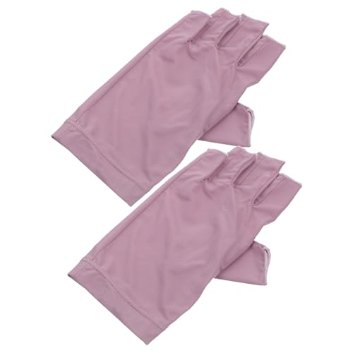 Vaguelly 1 par Guantes de Protección UV para Manicuras de Gel Guantes UV Dedos Libres para Cuidado de Uñas Transpirables y Cómodos para de Uñas y Actividades al Aire
