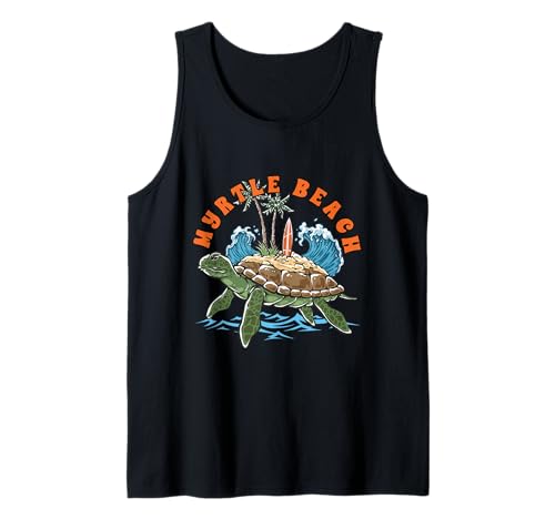 Myrtle Beach South Carolina Surf Surf Vintage Sea Turtle Débardeur