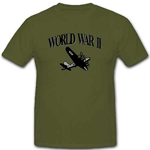 T-shirt Avion WW2 Vert Large en finir avec les hauts imprimés de basse qualité