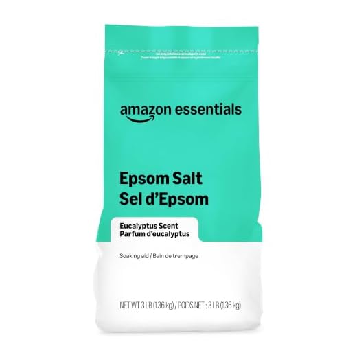 Amazon Basics Epsom Salt Soaking Aid, Eucalyptus Scented, 3 Pound