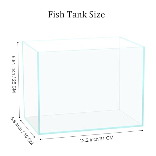 Vimvins 3 Gallon Glass Fish Tank, Easy To Maintain Small Aquarium For Betta/Goldfish/Snails/Shrimp And Aquatic Planting. thumb #2