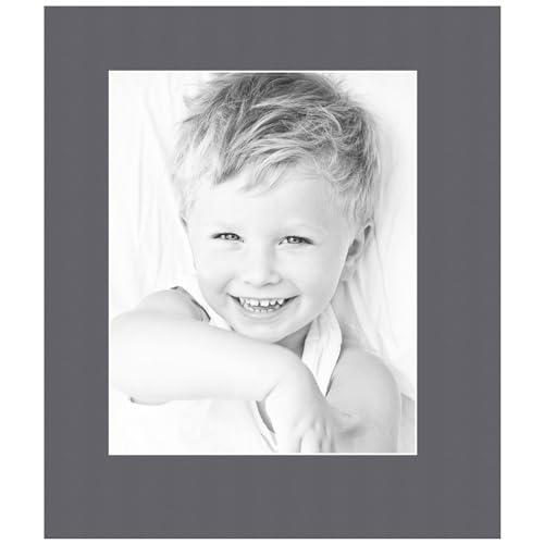 8x10 Granite/Mountain Grey Custom Mat for Picture Frame with 4x6 Opening Size (Mat Only, Frame NOT Included) - 4 Pack