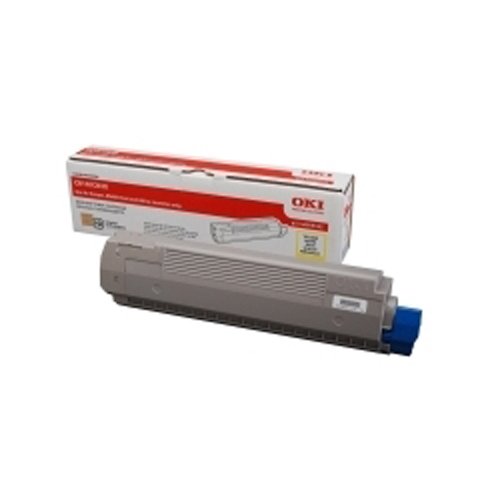 Toner jaune OKI 44059105 haute capacité 8000 pages pour modèle C 810 CDTN