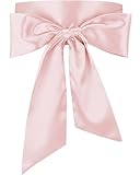 Glitopper Women Satin Waist Belts Dress Sash Waist Belt for Special Occasion Bridal Wedding Prom Formal 3.5'' Wide(Pink)